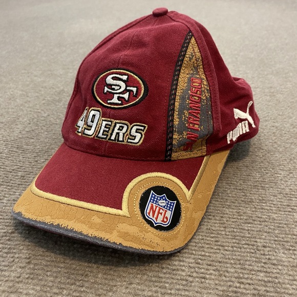 Vintage San Francisco 49ers Hat Cap Strap Back Red Gold NFL Football Mens 90s - Picture 1 of 7